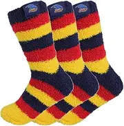 AFL Adelaide Crows Comfortable Soft Feel Supporter Bed Socks 3 pair | Australian Football League | Women's sizes 3pr