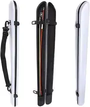 WUQIMUSC Carbon fiber Violin Viola Cello Bow Case hard carrying case Lightweight violin bow Box Hold 2pcs bow Nice protection (White)