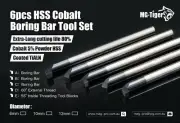 6pcs HSS Cobalt Boring Bar Tool Set