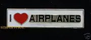 I LOVE AIRPLANES LAPEL HAT PIN UP US ARMY MARINES AIR FORCE COAST GUARD VETERAN