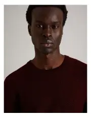 [Blaq] Tristian Textured Knit in Burgundy