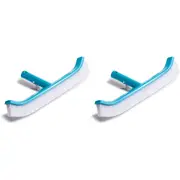 2PK Intex 16" Curved Outdoor Pool Wall Cleaning/Maintenance Brush 43x8x16cm