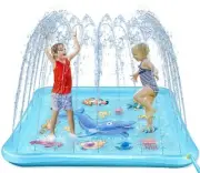 SplashPad for Toddlers, Outdoor Sprinkler for Kids, 67"Summer Water wading pool