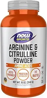 NOW Sports Nutrition, Arginine & Citrulline Powder, 12-Ounce