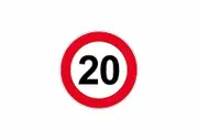 akachafactory Stick sticker signaling plate door speed limit panel 20