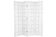 Zen Room Divider Screen White 4 Panel