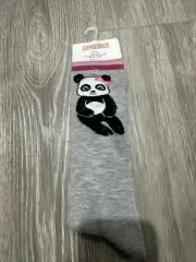 GYMBOREE~Panda academy Gray high SOCKS~8 & Up NWT