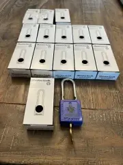 Master Lock 410Kas3blu Lockout Padlock,Ka,Blue,1-3/4"H, Set Of 14