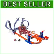 RacerVerse Spider-Man's Web-Slinging Speedway Toy Track Set with 2 Die-Cast Cars