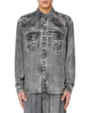 Diesel Gils Denim Long Sleeve Button Front Shirt