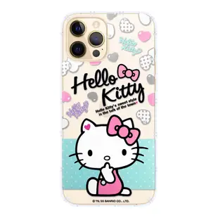 【Hello Kitty】iPhone 12 Pro (6.1吋) 氣墊空壓手機殼(贈送手機吊繩)