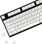 YMDK 143 Keys Japanese Keycaps Cherry Profile Minimalist Style Dye Sub PBT Key Cap for 104 TKL 60% 96 104 108 Keychrone K2 K4 K8 MX Switches Keyboard (White Japanese 143 Keys)