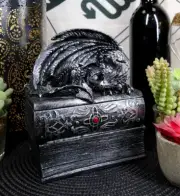 Ebros Medieval Fantasy Dragon Guardian of Knowledge Decorative Jewelry Box