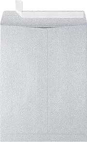 LUXPaper 9 x 12 Open End Envelopes | Peel & Press | Silver Metallic | 80lb. Text | 50 Qty