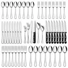 48-Piece Silverware Set with Steak Knives, Stainless Steel Flatware Cutlery S...