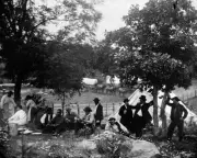 New 8x10 Civil War Photo: Camp of Union Officers and Men after Gettysburg Battle