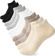 [Justay] 10 Pairs White Ankle Socks Woman Low Cut Running Cotton No Show Athletic