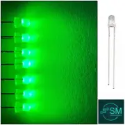 100pcs 3mm GREEN Flashing LED Colour Diffused Light Emitting Diode 1.5hz On Off