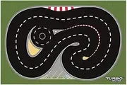 [CALLPHA] Spare Race Track Scene Mat Vehicles Model Turbo Racing 1/76 Mini RC Car Parts Plastic Rubber Race Track (90 * 60cm)