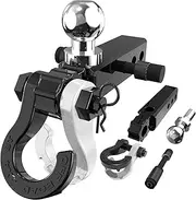 AUTOBOTS Trailer Hitch Ball Mount with 3/4" Recovery Split Shackle & Locking Hitch Pin & 2" Tow Hitch Ball，Fits 2 inch Hitch Receiver White