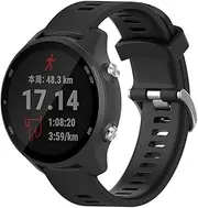 [Happytop] Compatible with Garmin Forerunner 245/ Forerunner 245 Music Bands, Silicone Watchband for Garmin Forerunner 245/ Forerunner 245 Music GPS Running Smartwatch