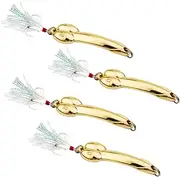 4Pack Funny Fishing Lures for Men Saltwater Fishing Lures Set Metal Jigging Spoons for Bass Fishing Crank Baits Topwater Lures Tackle Gear for Mackerel Striper Bluefish