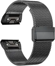 [PTLYE] Stainless Steel Band for Garmin Watch Fenix 8 E 6 6x 7 7x Pro 5 5x Plus 5s 6s 20/22/26mm Metal Strap Wristband Bracelet