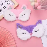 Cute Sleeping Plush Fox Animal Eye Travel Mask Cover Blindfold Sleep Gift
