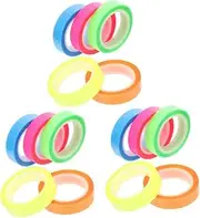 Parliky 3sets Sticky Tape for Books Removable Highlighter Tabs Page Markers Annotation Stickers Book Tape Tabs Colorful Set 5rolls*3