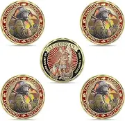 5 Pcs United States ST Florian Fire Fighters Challenge Coin Protect US