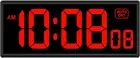 Soobest Digital Wall Clock with Seconds, Electric Clock Plug Auto DST Dimmer LED