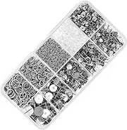 1650pcs Silver Earring Making Kit Earring Posts Backs Hooks Backs for Studs Jewelry Making Tools