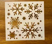 Snowflakes Pattern Reusable 10 MIL Laser Cut Mylar Stencil Art Airbrush Painting
