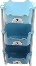 3 Tier Rolling Utility Cart, Storage Cart with Lockable Wheels, High Capacity Mobile Utility, Movable Storage Organizer Rack Shelf for Bathroom, Kitchen, Office, Living Room