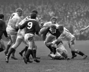 Scotland's Alistair Mcharg Passes The Ball Back 1971 OLD RUGBY PHOTO