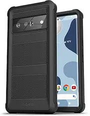 [ENCASED] Falcon Designed for Pixel 6 Pro Case, Protective Full Body Phone Case for Google Pixel 6 Pro (Black)