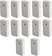Alasum 12PCS Bunny Molar Stone, Rabbit Molar Volcanic Stone Rabbit Molar Volcanic Stone Natural Volcanic Rock Pumice chew Small Pet Molar Stone (Light Grey)