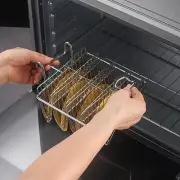 Taco Fryer Basket 4 Shells Stainless Steel Detachable Handle Convenient Use FAD