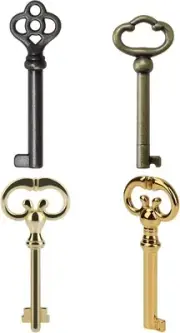Skeleton Keys Set,ROLL TOP Desk Lock Key,Grandfather Clock Door Gold & Bronze