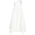 [Solace London] Solace London Tiffany Bandeau Maxi Dress 10 UK WHITE
