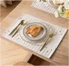 Placemats Set of 6 for Dining Table Décor, Woven Cloth Place Mats for Farmhou...
