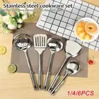 Stainless Steel Cooking Tool Kitchen Wok Utensils Set Slotted Spoon Soup Ladle