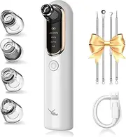 Yccu Blackhead Remover Vacuum Pore Extractor - Face Blackhead Extractor Pimple Extractor Skin Tag Remover Tool Pore Cleaner with USB Charge 4 Modes 5 Suction Heads