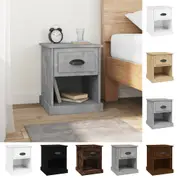 Bedside Tables Nightstand Bedroom Storage Lamp Stand Engineered Wood vidaXL