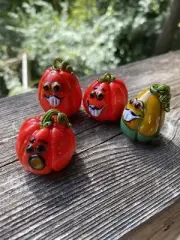 handmade glass marbles Sculpture By Sara Sally LaGrand 3 Meanies, 1 Spooked