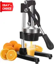 Black Manual Citrus Juicer Hand Press Orange Squeezer Sturdy Juice Extractor