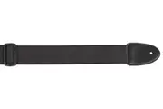 Black Guitar Strap XTR 2 Inch Cotton Web Material Stiched Leather Ends