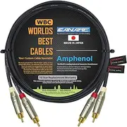 1.5 Meter RCA Cable Pair - Made with Canare L-4E6S, Star Quad, Audio Interconnect Cable and Amphenol ACPR Die-Cast, Gold Plated RCA Connectors – Directional design for best performance