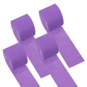 1.8 Inch Crepe Paper Streamer, 4 Roll 328ft Crepe Paper Sheet, Purple