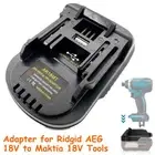 Battery Adapter Converter for Rigid & For AEG 18V Li-Ion to For Maktia 18V Tool